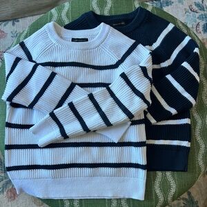Banana Republic striped crewneck sweaters, size M